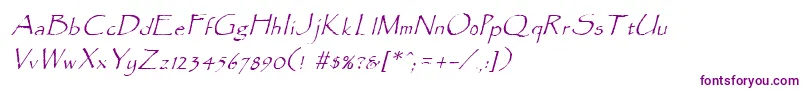 ParadoxItalic-fontti – violetit fontit
