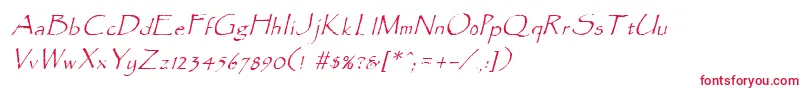 fuente ParadoxItalic – Fuentes Rojas Sobre Fondo Blanco