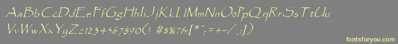 fuente ParadoxItalic – Fuentes Amarillas Sobre Fondo Gris