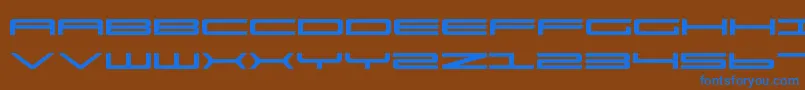 Ultrav2 Font – Blue Fonts on Brown Background