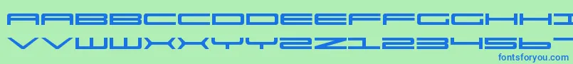 Police Ultrav2 – polices bleues sur fond vert