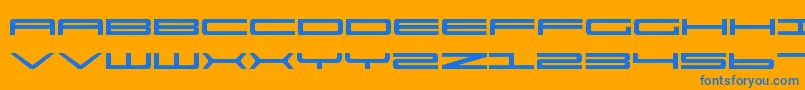 Ultrav2 Font – Blue Fonts on Orange Background
