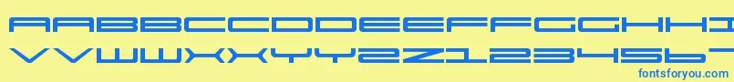 Ultrav2 Font – Blue Fonts on Yellow Background