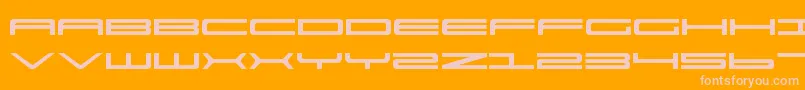 フォントUltrav2 – オレンジの背景にピンクのフォント