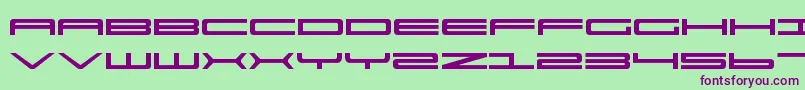 Ultrav2-Schriftart – Violette Schriften auf grünem Hintergrund