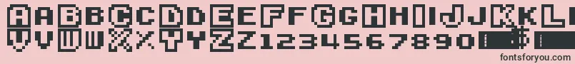 SuperMarioBros3 Font – Black Fonts on Pink Background