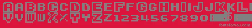 SuperMarioBros3 Font – Gray Fonts on Red Background