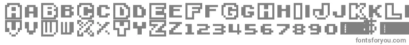 SuperMarioBros3 Font – Gray Fonts on White Background