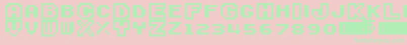 SuperMarioBros3 Font – Green Fonts on Pink Background