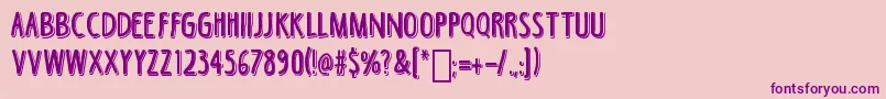 BlackCoffeeShadow Font – Purple Fonts on Pink Background