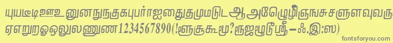 NirmalaRegular Font – Gray Fonts on Yellow Background
