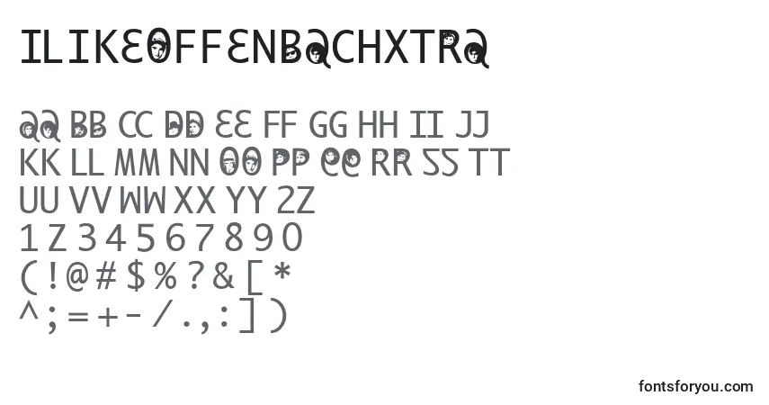 A fonte Ilikeoffenbachxtra – alfabeto, números, caracteres especiais