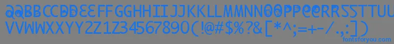 Ilikeoffenbachxtra Font – Blue Fonts on Gray Background