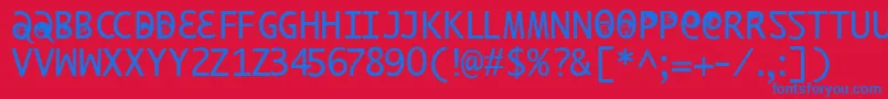 Ilikeoffenbachxtra Font – Blue Fonts on Red Background