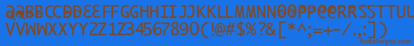 Ilikeoffenbachxtra Font – Brown Fonts on Blue Background