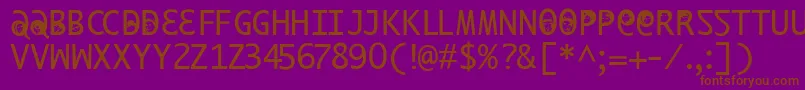 Ilikeoffenbachxtra Font – Brown Fonts on Purple Background