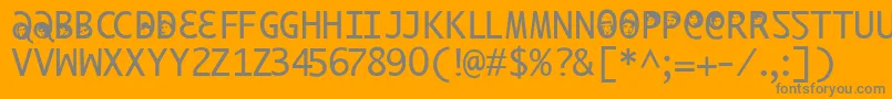 Ilikeoffenbachxtra Font – Gray Fonts on Orange Background