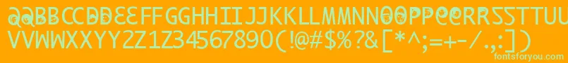 Ilikeoffenbachxtra Font – Green Fonts on Orange Background