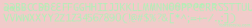 Ilikeoffenbachxtra Font – Green Fonts on Pink Background