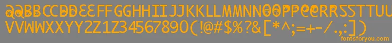 Ilikeoffenbachxtra Font – Orange Fonts on Gray Background