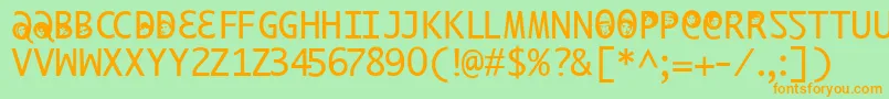 Ilikeoffenbachxtra Font – Orange Fonts on Green Background