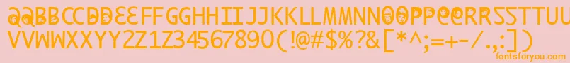 Ilikeoffenbachxtra Font – Orange Fonts on Pink Background