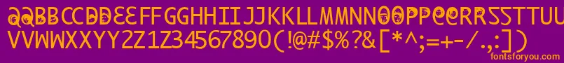Ilikeoffenbachxtra Font – Orange Fonts on Purple Background