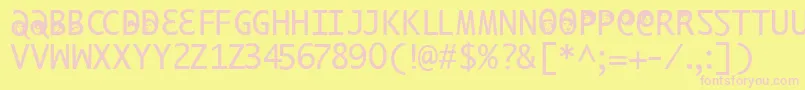 Ilikeoffenbachxtra Font – Pink Fonts on Yellow Background