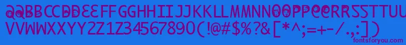Ilikeoffenbachxtra Font – Purple Fonts on Blue Background