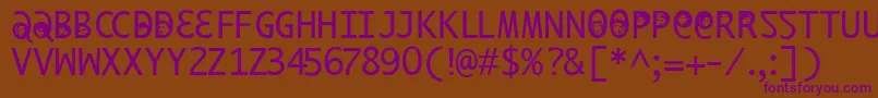 Ilikeoffenbachxtra Font – Purple Fonts on Brown Background