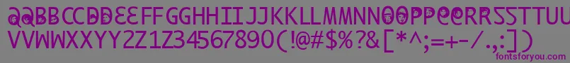 Ilikeoffenbachxtra Font – Purple Fonts on Gray Background