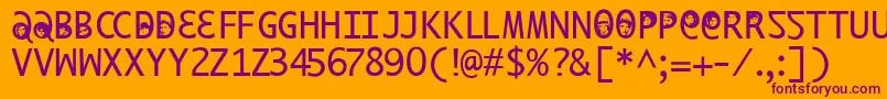 Ilikeoffenbachxtra Font – Purple Fonts on Orange Background