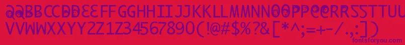 Ilikeoffenbachxtra Font – Purple Fonts on Red Background