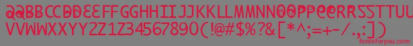 Ilikeoffenbachxtra Font – Red Fonts on Gray Background
