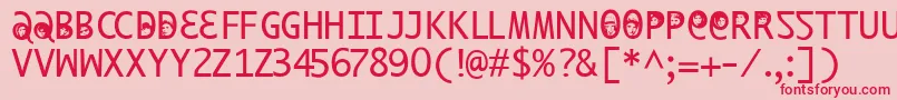 フォントIlikeoffenbachxtra – ピンクの背景に赤い文字