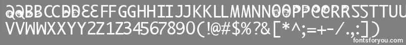 フォントIlikeoffenbachxtra – 灰色の背景に白い文字