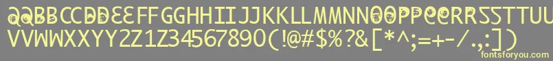 Ilikeoffenbachxtra Font – Yellow Fonts on Gray Background