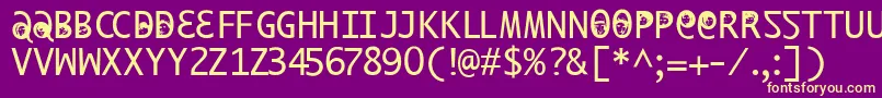 Ilikeoffenbachxtra Font – Yellow Fonts on Purple Background