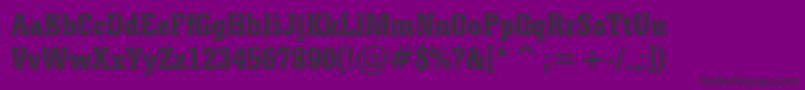SerifaBoldCondensedBt Font – Black Fonts on Purple Background