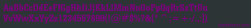 SerifaBoldCondensedBt Font – Purple Fonts on Black Background