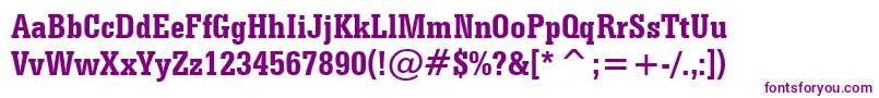SerifaBoldCondensedBt Font – Purple Fonts on White Background