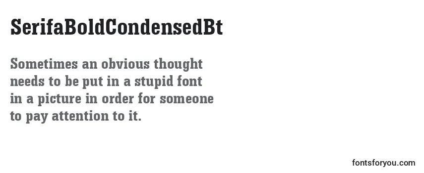 SerifaBoldCondensedBt-fontti