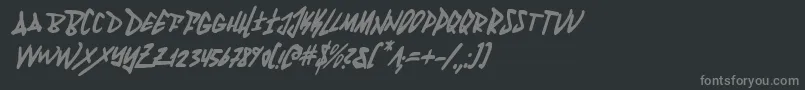 Czcionka Fantomci – szare czcionki na czarnym tle