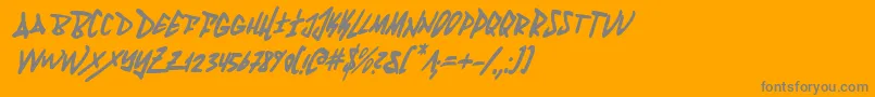 Fantomci Font – Gray Fonts on Orange Background