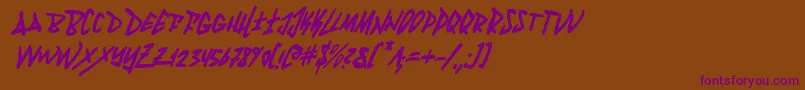 Fantomci Font – Purple Fonts on Brown Background
