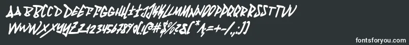 Fantomci Font – White Fonts on Black Background