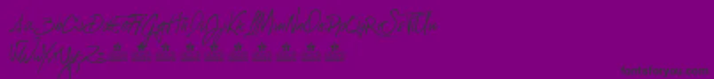 Czcionka SiberianPersonalUse – czarne czcionki na fioletowym tle