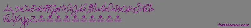 SiberianPersonalUse Font – Purple Fonts on Gray Background
