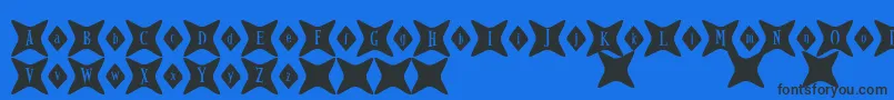 フォントGyrlFriday – 黒い文字の青い背景