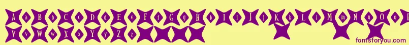 GyrlFriday Font – Purple Fonts on Yellow Background